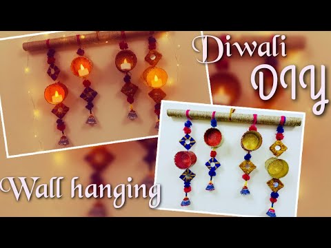 DIY diwali decoration ideas|diwali wall hanging|diwali home decor ideas|bottle art|paper craft|art
