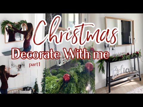 2021 Christmas Decorate With Me / Holiday Entryway Decorating Ideas / Christmas Shop & Decorate