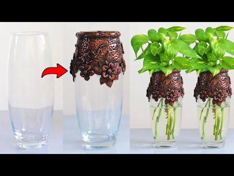 DIY/Decor recycled glass jar/Home decorating ideas handmade/Plants decoration ideas