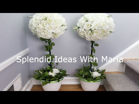 DIY Home decor ideas | DIY  Artificial Rose Topiary Tree