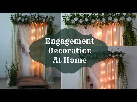Engagement Decoration ideas at home || Low Budget Decoration || Ring Ceremony Decoration
