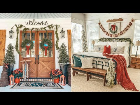 Farmhouse Christmas Home Tour | Antique Farmhouse Style Home Decorating | Christmas Decorating Ideas