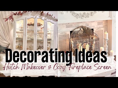 KITCHEN HUTCH MAKEOVER / COZY DECORATING IDEAS / FRENCH COUNTRY DECOR / EASY DIY HOME DECOR