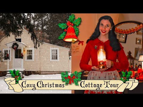 Vintage Christmas Decorating Ideas🎄Cozy Cottage Holiday Home Tour🕯️
