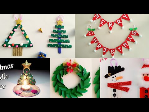 5 Easy Christmas Home Decoration Ideas/Christmas Crafts for Kids School/Christmas Decoration Ideas