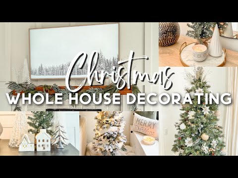 CHRISTMAS DECORATE WITH ME 2022 | CHRISTMAS DECORATING IDEAS | WHOLE HOUSE HOLIDAY DECORATING