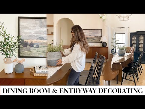 DINING ROOM & ENTRYWAY DECORATING | simple home decorating ideas!