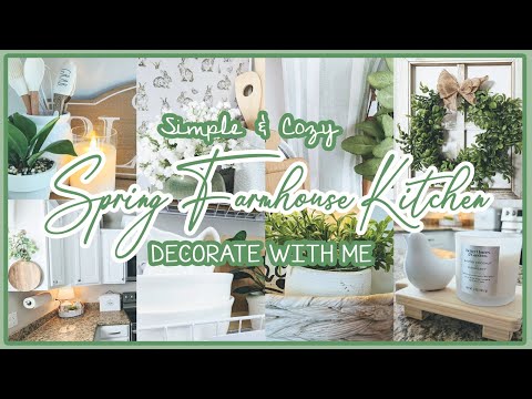🌷NEW! COZY SPRING KITCHEN DECORATE WITH ME 2023│NEUTRAL FARMHOUSE DECORATING IDEAS│SIMPLE HOME DECOR