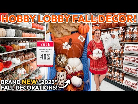 NEW 2023 HOBBY LOBBY FALL DECOR *NOW 40% OFF* 🎃 | NEW Fall Decorations + Fall Decorating Ideas