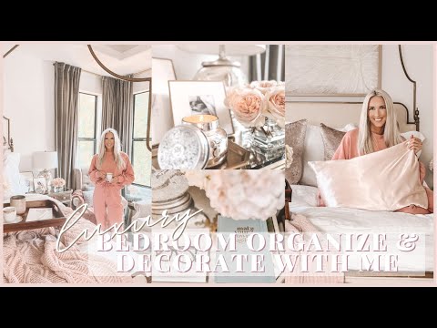 LUXURY BEDROOM DECORATE WITH ME & COZY DESIGN IDEAS | ORGANIZING | MAKE YOUR BEDROOM LOOK EXPENSIVE
