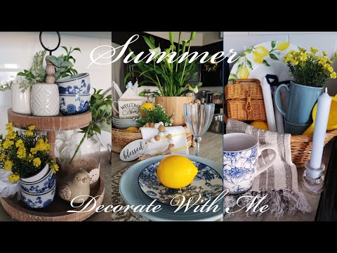 NEW🍋2023 SUMMER DECORATE WITH ME🍋 FRENCH COUNTRY/COTTAGE CORE KITCHEN