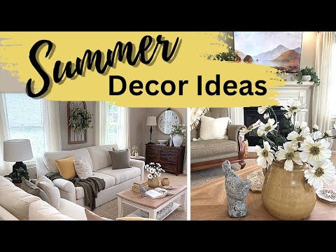SUMMER DECOR IDEAS 2023 | LIVING ROOM DECORATE WITH ME | COZY COTTAGE STYLE