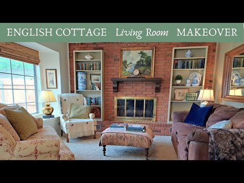 English Cottage Living Room Makeover & Home Decorating Ideas