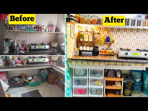Indian Non modular kitchen Makeover|Extreme Kitchen Makeover