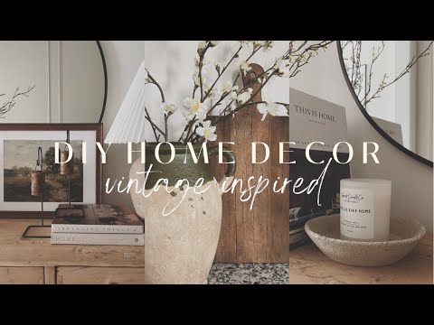 DIY Home Decor || Vintage Inspired || Designer Dupes || Bread Board, Olive Jar, Stone Plate & More