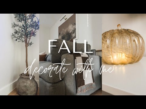 FALL DECORATE WITH ME PART 1 || DIY FALL DECOR || AUTUMN LIVING ROOM REFRESH || MOODY MODERN ORGANIC