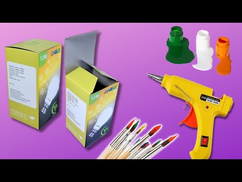 DIY 🇮🇳 Independence Day Craft | Home Decor | Flower Vase Making with Cardboard | Cement Craft Ideas