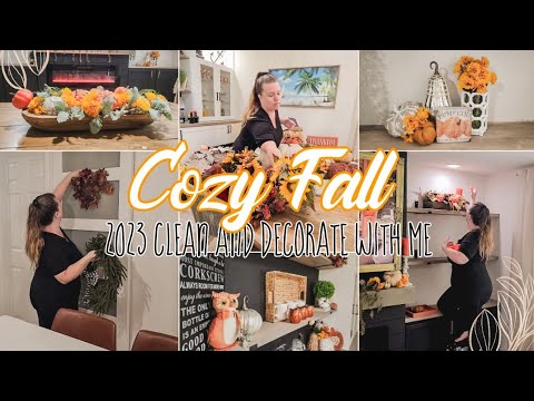 🍁 NEW 2023 FALL CLEAN + DECORAT WITH ME! FALL DECORATING IDEAS! COZY FALL DECOR