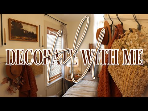 FALL MASTER BEDROOM DECORATE WITH ME | FALL DECORATE WITH ME 2023 | Fall decorating ideas