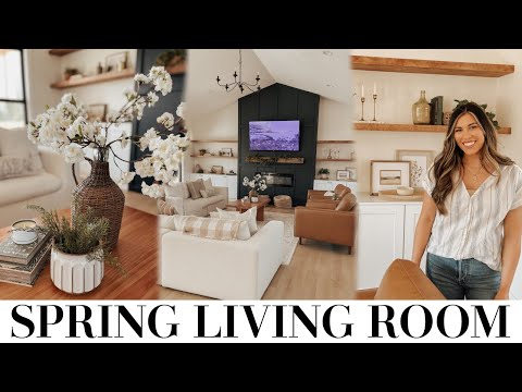 SPRING LIVING ROOM DECORATE WITH ME 2023 | cozy neutral decorating ideas!