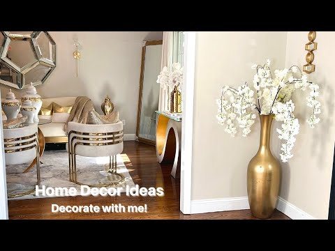 DECORATE WITH ME AND TOUR | Living Room | Dining Room | Foyer | Home Decor Ideas