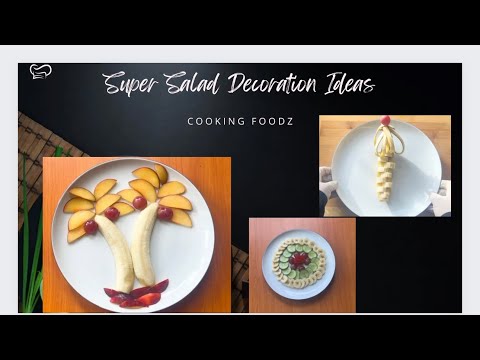 3 Super salad decoration ideas|Banana,Grapes & Plums on Plate decoration|Home decor haul Part 04
