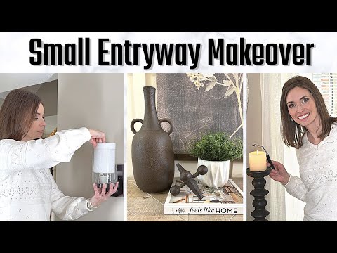 SMALL ENTRYWAY MAKEOVER | EARLY SPRING 2023 DECORATING IDEAS | MAKE SMALL SPACES LOOK LARGER