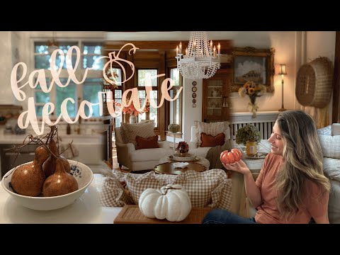 FALL DECORATE WITH ME: Full House Fall Decorating! COZY FALL DECOR IDEAS in a charming old home!