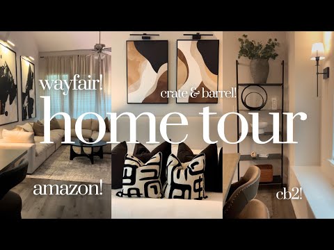 COZY NEUTRAL HOME TOUR: Entryway, Dining, Living Room, and Bedroom | Affordable Items Linked