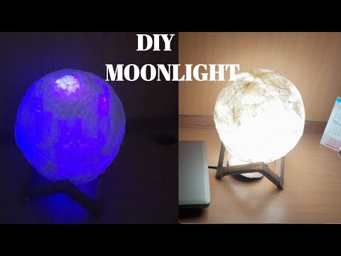 How to make a night lamp | Diy moon lamp | Home decor ideas 2023