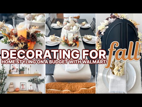 WALMART FALL DECORATING IDEAS 🍂 GET YOUR HOME READY FOR FALL ON A BUDGET! | Fall Decor Home Styling