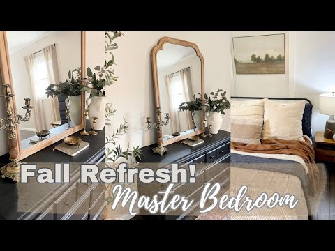 FALL MASTER BEDROOM DECORATING IDEAS 2023/SIMPLE FALL DECORATING USING NEUTRAL HOME DECOR