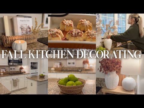 FALL DECORATE WITH ME 2023 | home decorating ideas – neutral fall decor 2023 | fall kitchen decor
