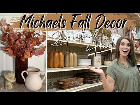 NEW MICHAELS 50% FALL HOME DECOR | SHOP WITH ME + HAUL | FALL DECORATING IDEAS