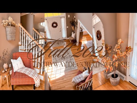 COZY FALL 2023 ENTRYWAY DECORATE WITH ME | ENTRYWAY DECORATING IDEAS FOR FALL