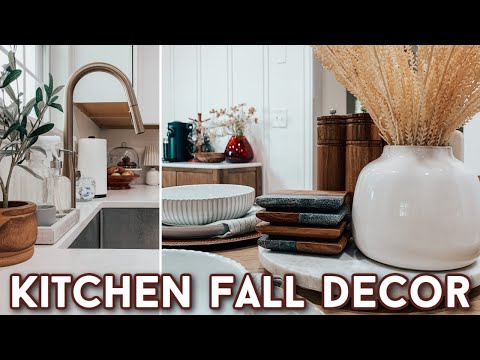 2023 FALL DECORATE WITH ME | SEASONAL KITCHEN DECORATING IDEAS & FALL TABLESCAPE | AUTUMN HOME DECOR
