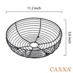 Caxxa Countertop Fruit Bowl Wire Basket For Fruits Breads Vegetablessnacks Black 0 0