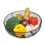 Caxxa Countertop Fruit Bowl Wire Basket For Fruits Breads Vegetablessnacks Black 0 1