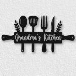 Custom Kitchen Name Sign Personalized Kitchen Signs Metal Kitchen Wall Art Decor Kitchen Giftsmothers Day Gifts Gifts For Grandma Kitchen Signs Wall Decor For Kitchen Dining Room 0 0