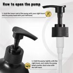 Glass Soap Dispenser Set 2 Packcontains Hand And Dish Soap Dispenserpremium Kitchen Soap Dispenser Set For Kitchen Sink And Farmhouse Decor 16 Oz Black Soap Dispenser With Pumps Black 0 3