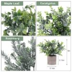 Cewor Fake Hanging Plants 3 Pack Artificial Plants With 3 Macrame Plant Hangers Mini Potted Fake Plants Faux Plastic Eucalyptus Rosemary Plants For Home Office Bathroom Kitchen Farmhouse Room Decor 0 1