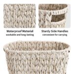 Granny Says Wicker Trash Can Waterproof Bathroom Trash Can Wicker Waste Basket For Bathroom Decorative Boho Trash Can Waste Basket For Bedroom Office 19 Liters5 Gallons 0 3