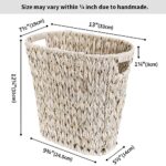 Granny Says Wicker Trash Can Waterproof Bathroom Trash Can Wicker Waste Basket For Bathroom Decorative Boho Trash Can Waste Basket For Bedroom Office 19 Liters5 Gallons 0 4
