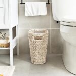 Granny Says Wicker Trash Can Waterproof Bathroom Trash Can Wicker Waste Basket For Bathroom Decorative Boho Trash Can Waste Basket For Bedroom Office 19 Liters5 Gallons 0 5