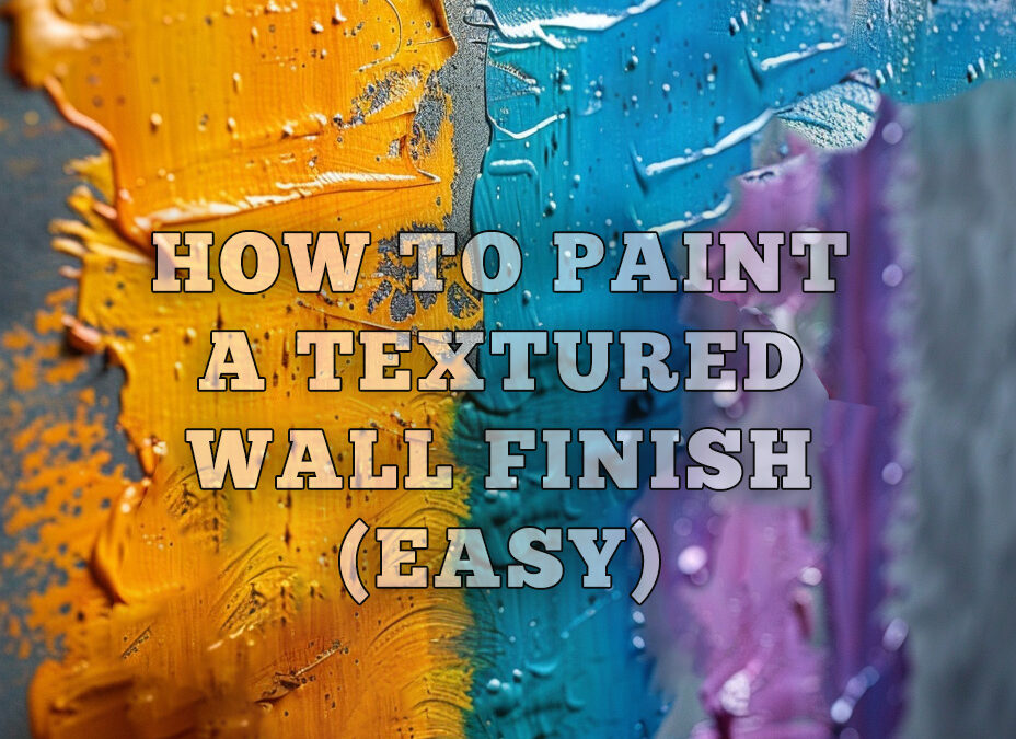 How to Paint a Textured Wall Finish – Easy