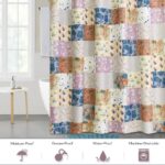 Kgorge Patchwork Design Blooming Splicing Flowers Print Paisley Pattern Bathroom Curtains For Shower Curtains Shabby Chic Cottage Vintage Style 0 0