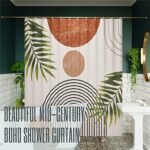 Kibaga Beautiful Boho Shower Curtain For Your Bathroom A Stylish 72 X 72 Modern Mid Century Curtain That Fits Perfect To Every Bath Decor Ideal To Brighten Up Your Bohemian Bathroom At Home 0 0