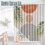 Kibaga Beautiful Boho Shower Curtain For Your Bathroom A Stylish 72 X 72 Modern Mid Century Curtain That Fits Perfect To Every Bath Decor Ideal To Brighten Up Your Bohemian Bathroom At Home 0 1