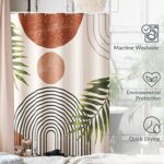 Kibaga Beautiful Boho Shower Curtain For Your Bathroom A Stylish 72 X 72 Modern Mid Century Curtain That Fits Perfect To Every Bath Decor Ideal To Brighten Up Your Bohemian Bathroom At Home 0 2