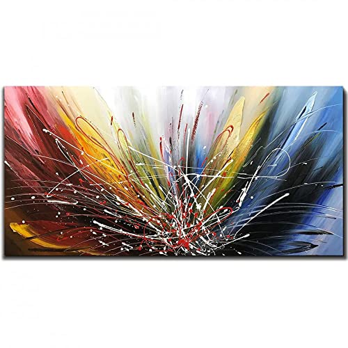 24x48 Inch Abstract Art Canvas Art Paintings Contemporary Artwork 100 Hand Painted Oil Painting Wall Art For Living Room Ready To Hang For Home Decoration 0